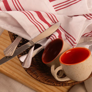 Serviette de bistro 100% coton Serviette de cuisine tissée vert olive durable à séchage rapide pour un usage domestique - Product Image 1