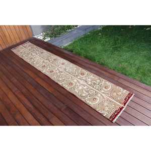 Tapis turc de 1,6 x 9 pieds, tapis vintage, tapis oriental brun - Product Image 2