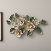 Dekorasi Dinding Logam Tradisional Bohemian Buatan Tangan Seni Geometris Floral Bingkai Besi Cor Bentuk Persegi Panjang Ukuran Dapat Disesuaikan Rumah