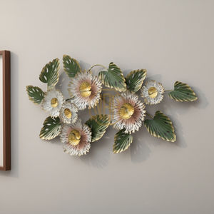 Horloge murale en métal 3D de luxe, design artisanal traditionnel pour la décoration murale du salon - Product Image 3