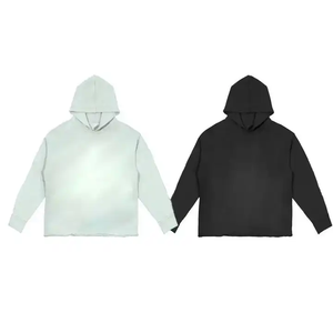 Ensembles de survêtements personnalisés avec pantalons évasés et sweats à capuche pour l'hiver, impression sérigraphique sur mesure, 100% coton, streetwear respirant - Product Image 3