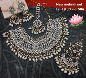 Ensemble de bijoux plaqué or kundan traditionnel indien et ensemble de collier en cuivre pour femmes et filles accessoires indiens bijoux femmes - Product Image 3