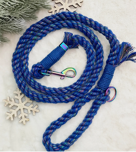 Cotton Rope <b>Dog</b> <b>Leash</b>- Blue <b>Dog</b> <b>Leash</b>- 5 Feet Accessory Customized Colored Cotton Rope Handmade <b>Dog</b> <b>Leash</b> Pet <b>Leash</b> Set - Product Image 1