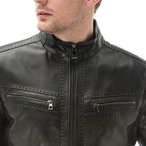 Veste en cuir de vache brodée personnalisée de haute qualité pour hommes femmes avant écologique séchage rapide respirant longueur de port régulier - Product Image 5