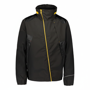 Chaqueta Softshell Asimétrica con Cierre para Hombre, Cuello Alto, Resistente al Viento, Ropa Deportiva Personalizada, Venta al por Mayor Directa de Fábrica - Product Image 5