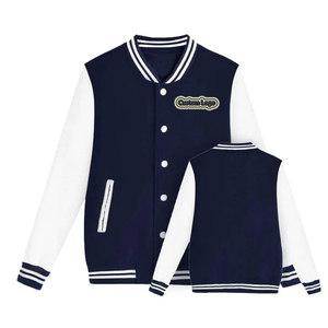 Chaqueta de Invierno para Hombre, Estilo Letterman Clásico Personalizado, Diseño Urbano con Cuello Alto y Mangas de Lana - Product Image 4
