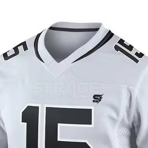 Maillot de football américain pour homme, 100% polyester, manches courtes, respirant, évacuant l'humidité, haute qualité - Product Image 4