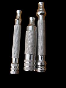 Rasoir de sécurité à double lame argenté pour hommes, pour le rasage du visage et du corps, style perche de barbier - Product Image 3