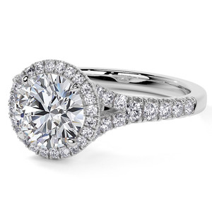 Bague de fiançailles SHREYA DIAM en moissanite, taille brillant rond, sertie à griffes, en argent 925 plaqué rhodium, style classique pour femme - Product Image 5