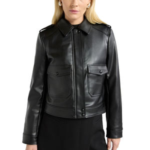 Design professionnel femmes vestes Veste En Cuir décontracté à manches longues dames vêtements d'extérieur en cuir véritable veste en cuir pour les femmes - Product Image 1