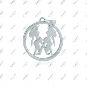 จี้รูปราศีเมถุนประดับเพชรโมอิสซาไนต์ VVS เครื่องประดับผู้หญิงสุดหรูในราคาที่ดีที่สุด - Product Image 4