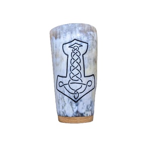 Verres en verre sculpté viking antique de haute qualité et corne à boire de buffle à bas prix nouveauté - Product Image 1