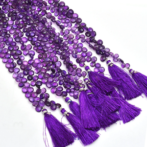 Cuentas Facetadas de Amatista AAA de 5mm-6mm en Forma de Corazón, Cuentas Sueltas de Piedras Preciosas Semipreciosas de Amatista Africana Natural para la Fabricación de Joyas - Product Image 1