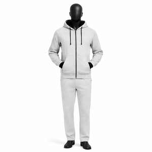 Conjunto Deportivo Premium para Hombre con Cremallera, Sudadera con Capucha Ajustada y Pantalones Jogger, Logotipo Personalizado, Algodón y Poliéster - Product Image 1