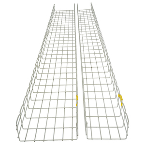 INOX ถาดสายเคเบิลตาข่ายลวดเหล็ก304สูง105มม. ยาว3ม. ตัวจัดระเบียบสายไฟฟ้า PVC - Product Image 1