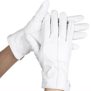 Guantes de cuero de dedo completo de diseño personalizado cuero de vaca transpirable de alta calidad para fiesta informal al aire libre uso de invierno estilo liso - Product Image 4