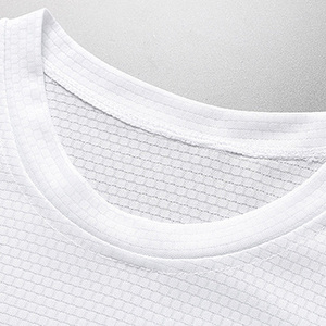 T-shirts extensibles à col rond pour hommes OEM T-shirts évacuant l'humidité Hauts athlétiques de gymnastique Manches courtes T-shirts ajustés pour hommes - Product Image 2
