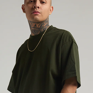 Heavyweight T Shirt 100% Cotton O-Neck Designer T-shirt Oversize T-shirts for Men 100% Cotton short-sleeved T-shirt ringer - Product Image 5