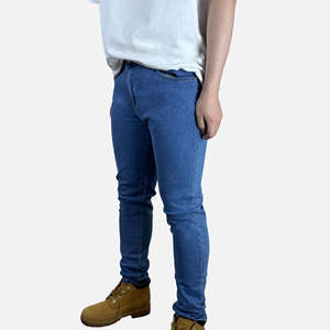 Nouvelle collection d'hiver, jeans droits pour hommes de marque artisanale, pantalon en denim uni, streetwear, grande taille, vente en gros - Product Image 4