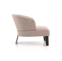 Fauteuil de salon contemporain Celestial à dossier haut en tissu de lin durable pour le salon et la maison