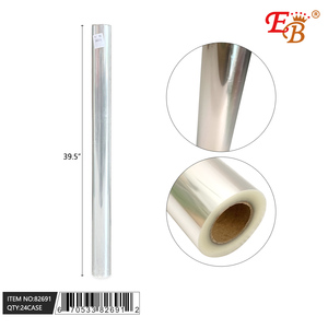 24pcs/Cs Clear <b>Plastic</b> <b>Wrap</b> 40\"x100\" Protective Film for Packaging Soft PP Material for Use on Cakes Potato Chips Cookies - Product Image 1