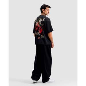 เสื้อยืดผู้ชายดีไซน์ใหม่ ผ้าฝ้าย 100% ระบายอากาศได้ดี สีดำแอนทราไซต์ แขนสั้น คอกลม ซักแล้ว น้ำหนัก 320 กรัม รับผลิตแบบ OEM/ODM - Product Image 6