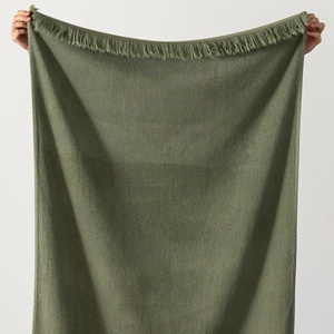 Serviette de bain turque Marea Stonewash, en tissu éponge, 36x66 pouces - Product Image 5