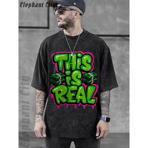 Camiseta de ocio para hombre y Polo para Primavera/Verano con estampado estándar de un color hecho en China - Product Image 1