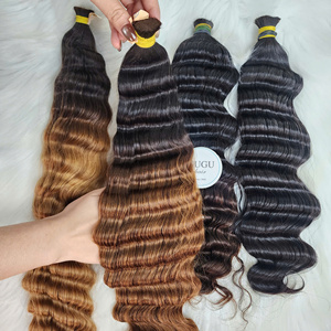 Cheveux en vrac noirs fabriqués à partir de cheveux humains vietnamiens à 100%, produit de haute qualité, nouveau produit du Vietnam, 100 grammes # Cheveux vierges bouclés 4 couleurs - Product Image 6