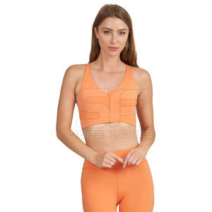 Soutien-gorge de sport respirant pour femmes haut de soutien rembourré pour l'exercice Yoga et course à pied femmes soutien-gorge de sport avec dos croisé - Product Image 2
