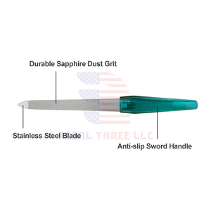 Hai mặt móng tay tập tin với nhựa xử lý Nail tập tin thép không gỉ Sharp nhọn nhọn tip chăm sóc sắc đẹp Nail Nguồn cung cấp công cụ - Product Image 2