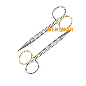กรรไกรตัดไอริสฟันแบบตัดพิเศษ11.5ซม. อุปกรณ์ทำจากสเตนเลสสตีลใช้มือแหวนทอง1ด้านการแพทย์ wenquar - Product Image 2