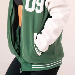 Vente en gros 2025 grandes tailles vestes universitaires pour femmes logo personnalisé plaine Letterman doublure en polyester coton vierge imperméable - Product Image 5