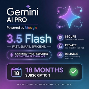 Abonnement officiel Google Gemini Ai 3.5 <span class=keywords><strong>Flash</strong></span> de 18 mois, 5 To de stockage Google <span class=keywords><strong>One</strong></span>, utilisation mondiale, abonnement pour compte e-mail personnel - Product Image 1