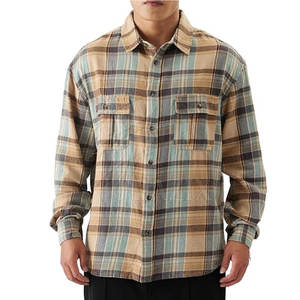 Camisas de franela de ropa para hombre con logotipo personalizado OEM, camisas de franela de secado rápido de manga larga, tasa de venta total 2024 - Product Image 1