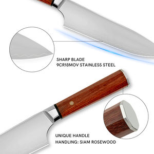 Couteau de chef professionnel japonais en acier au carbone manche en palissandre OEM ODM personnalisé de haute qualité en gros - Product Image 3