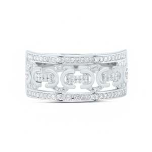 Men's 925 Silver <b>Diamond</b> <b>Ring</b> with Round Brilliant Cut G-H Color Everyday Wear - Product Image 6