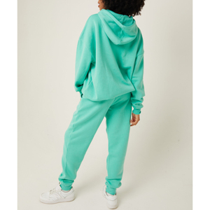 Chándal informal de calidad superior para mujer, chándales de algodón 100% de gran tamaño personalizados para mujer en color liso - Product Image 3