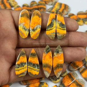 Natural Bumble Bee Jasper Pair Cabochon Healing Wholesale Bulk Loose Gemstone <b>Chakra</b> Spiritual Reiki Raw - Product Image 3