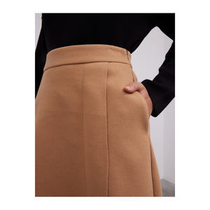 กระโปรงทรงเอผ้าวูลผสมสำหรับผู้หญิง พร้อมดีไซน์ผ่าข้าง สวมใส่สบายและเป็นแฟชั่นทันสมัย - Product Image 5