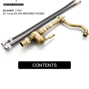 Robinet de cuisine moderne à levier unique en laiton Robinet mitigeur d'évier à bec pivotant avec montage sur pont Monobloc Finition or brossé pour salle de bain - Product Image 4