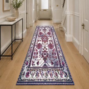 <b>RUGS</b> DEPOT LXDP-0566 Wholesale Pink Plum Traditional Anatolian Digital Printed Machine Washable Chenille Area <b>Rug</b> <b>Non</b> <b>Slip</b> - Product Image 5
