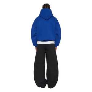 Fabricantes de ropa de calidad personalizada ropa de calle gruesa recortada Boxy Fit Hoodie hombres peso pesado de gran tamaño 100% algodón polar - Product Image 4