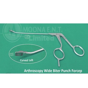 Pinces à punch arthroscopiques 4 mm, tige courbée à gauche 13 cm, instruments d'arthroscopie réutilisables - Product Image 2
