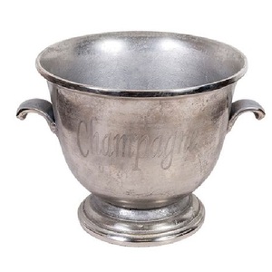 Enfriador de cerveza de calidad resistente, Cubo de champán grande de forma redonda, diseño moderno, cubo enfriador de vino de hielo hecho a mano de aluminio - Product Image 1