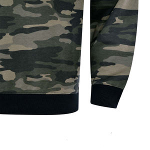 Sudadera de camuflaje de alta calidad Unisex sudaderas con capucha de peso pesado personalizado Vintage bordado adultos impreso desgastado de talla grande OEM - Product Image 4