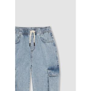 Pantaloni Cargo Jogger elastico con gambe fasciate da ragazzo B6451a824sp