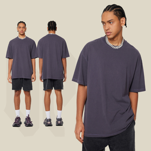 เสื้อยืดโอเวอร์ไซส์100% 260กรัมสำหรับผู้ชายเสื้อยืดปักโลโก้สไตล์วินเทจออกแบบได้ตามที่ต้องการ - Product Image 2