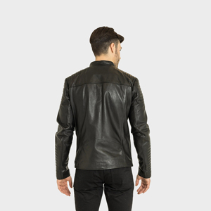 Veste en cuir de vachette authentique élégante pour hommes veste en cuir souple confortable avec conception personnalisée et broderie vente en gros - Product Image 2