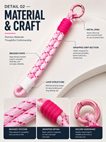 Dragonne de téléphone portable en nylon tressé coloré avec double clip et languette de fixation, accessoires DIY
